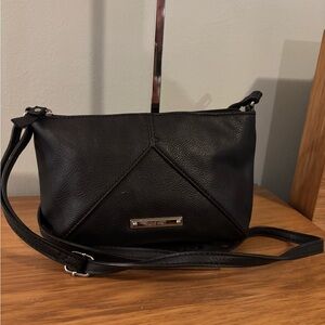 Nine West crossbody bag textured finish silver hardware adjustable strap